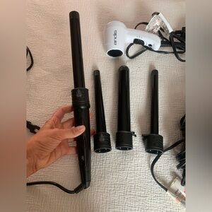 High Quality 4 Interchangable Wands Curling Wand, Hair Straightener, Waver